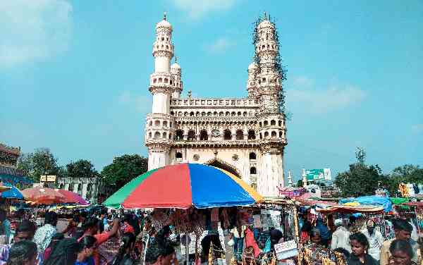 why near Charminar, Charminar Road, Char Kaman, Ghansi Bazaar, Hyderabad, Telangana, India